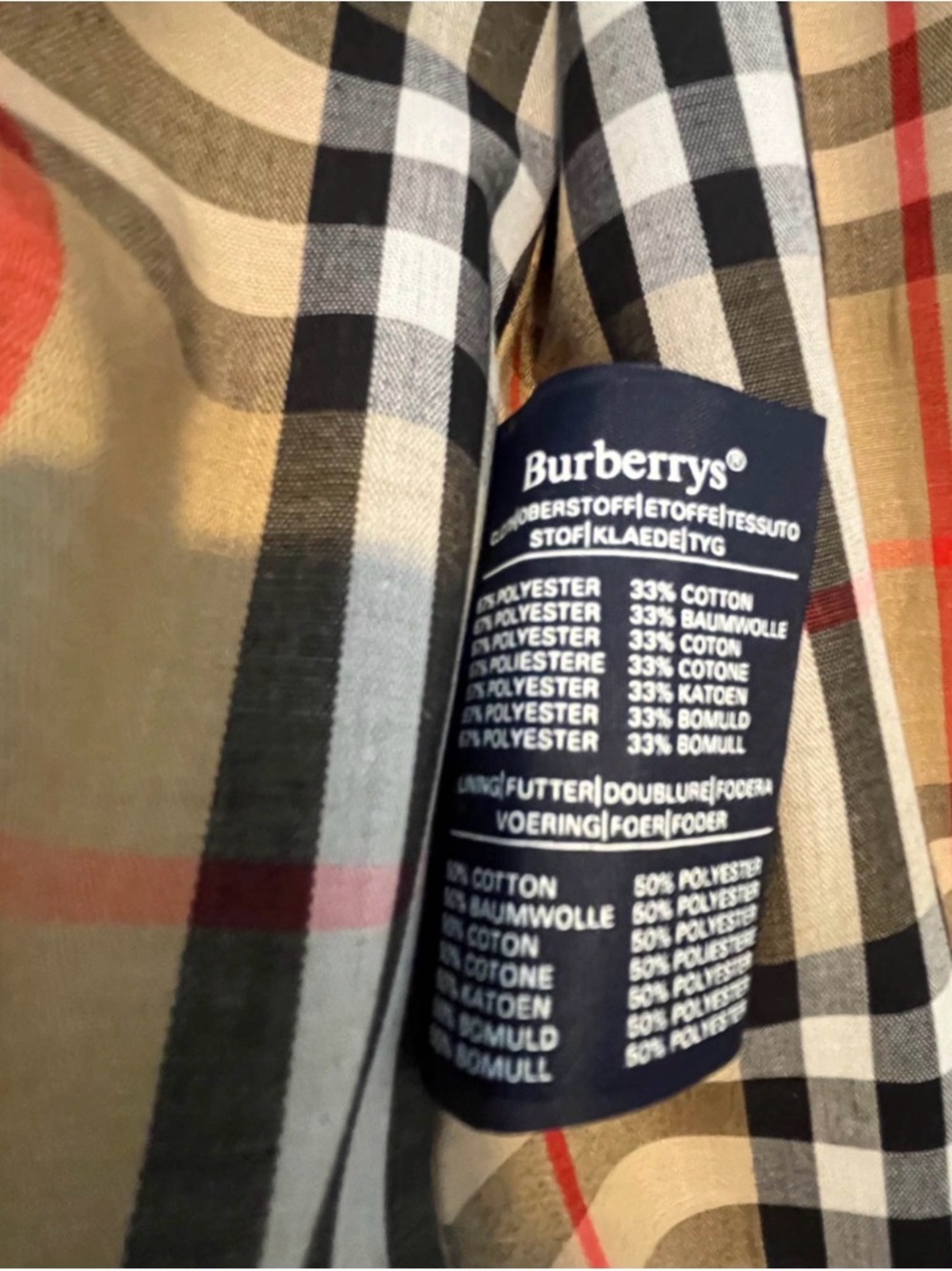 Burberry Beige Plaid Lined Trench Coat - Picture 6 of 8